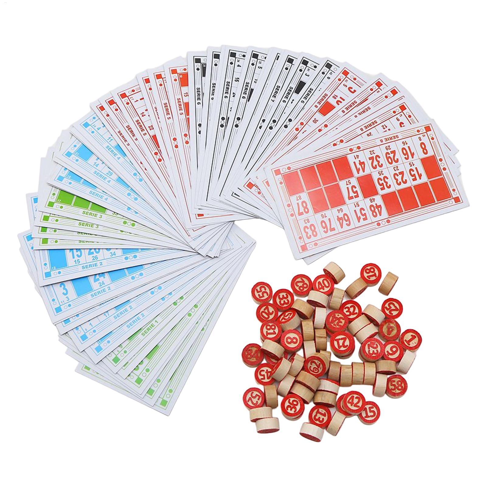 Party Games Large Groups - Juego de bingo de madera vintage,