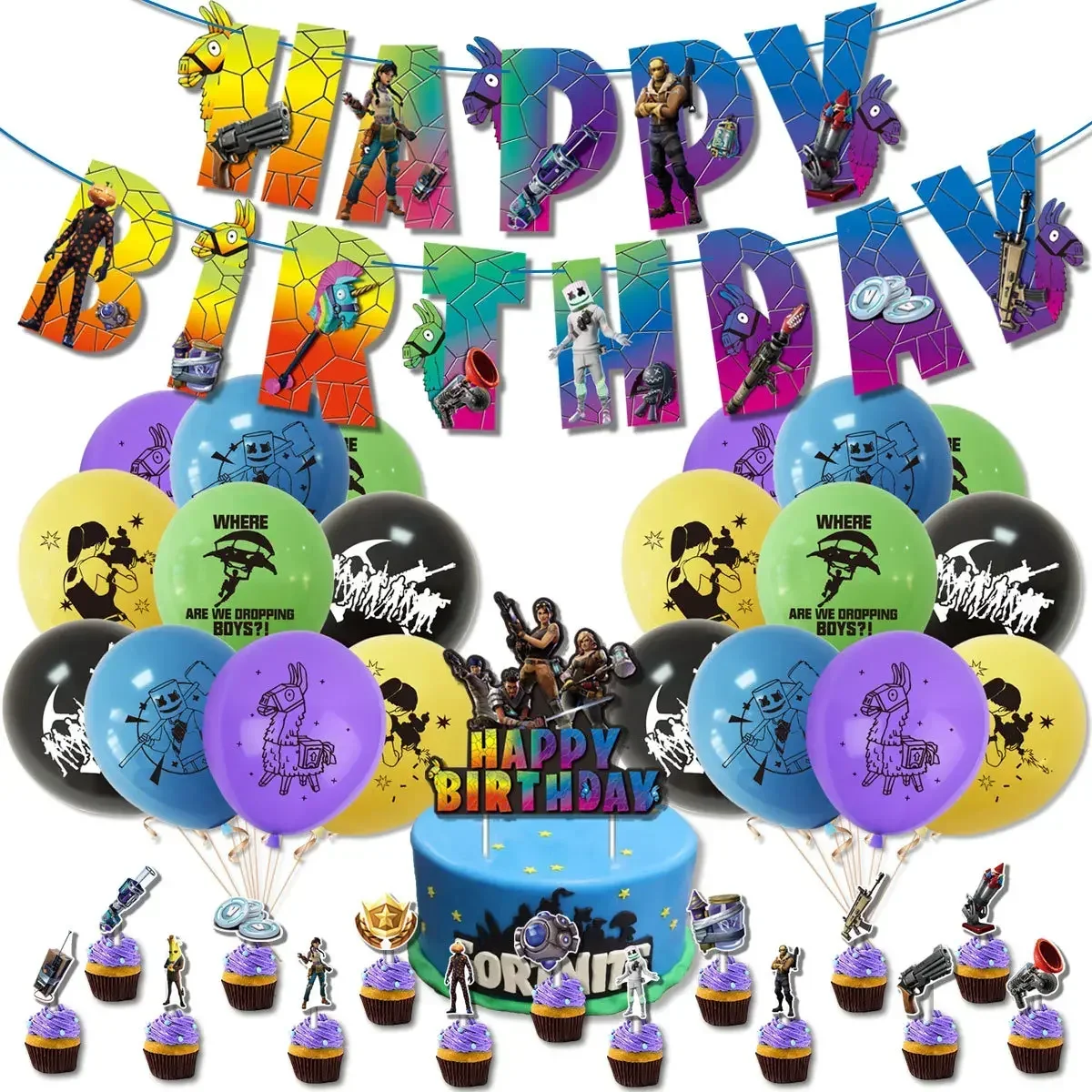 Globos con Temática de Fortnit - Party Games Good reseña y precio