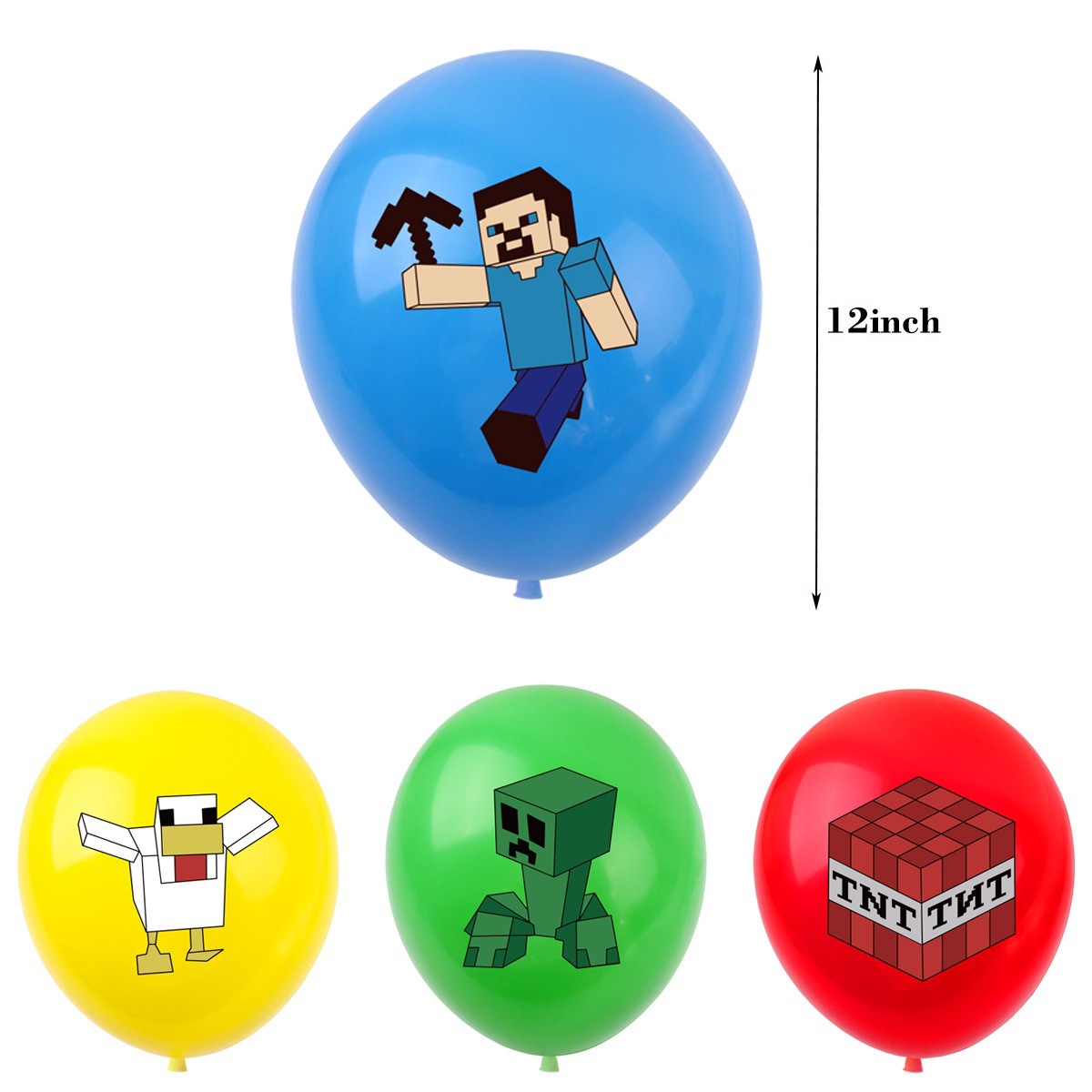 50/100 Globos de Minecraft con - Party Games Adult Birthday reseña y precio